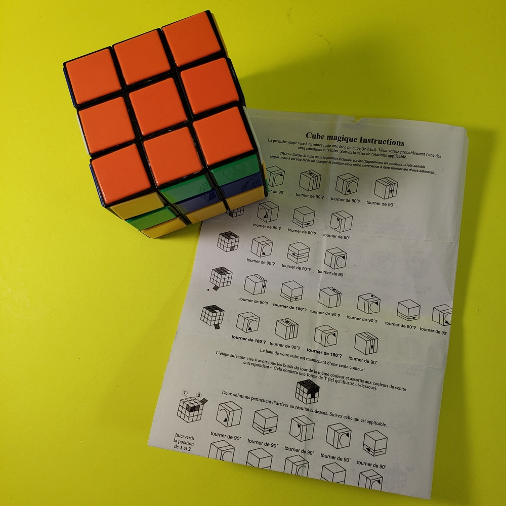 Multicolor Rubik's Cube with Instructions